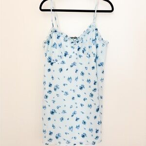 Wild Fable Light Blue Chiffon Floral Dress Size XXL
